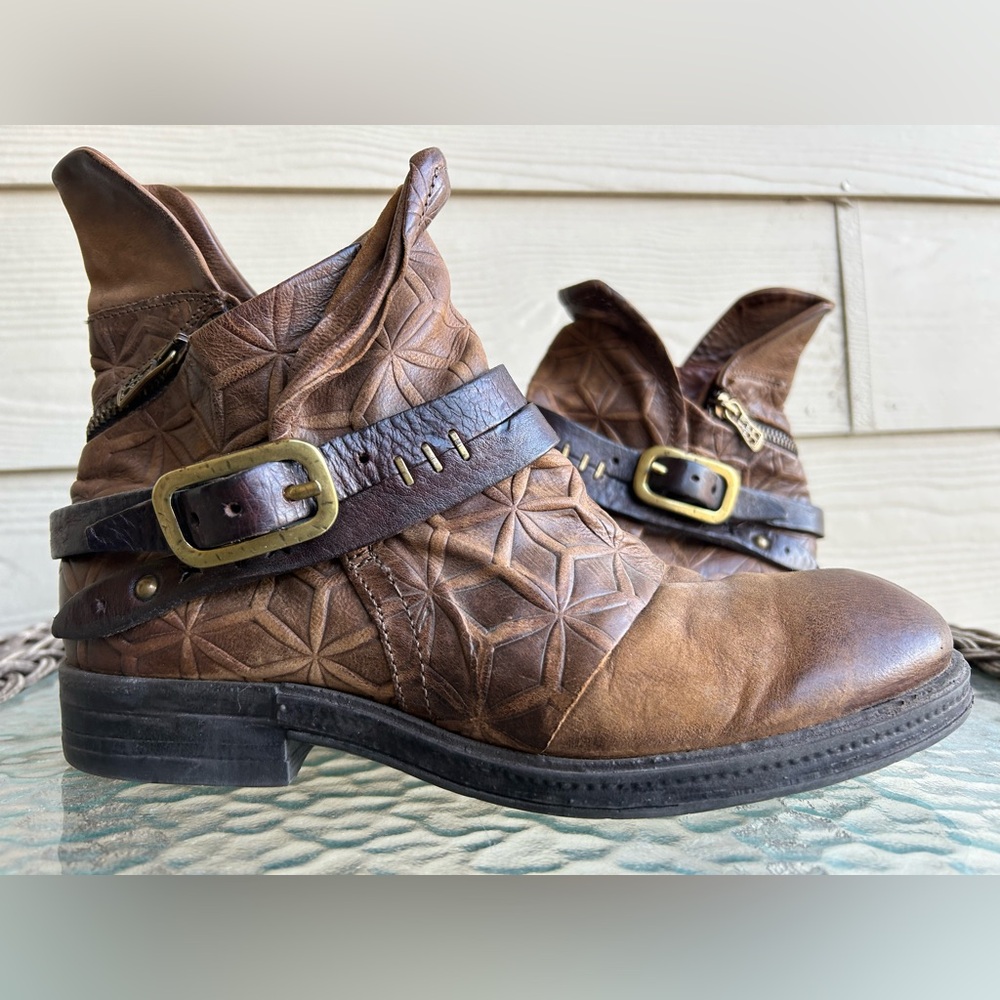 Womens A.S.98 Airstep Free People “ISHA” Leather Ankle Booties sz 40 (9-9.5)